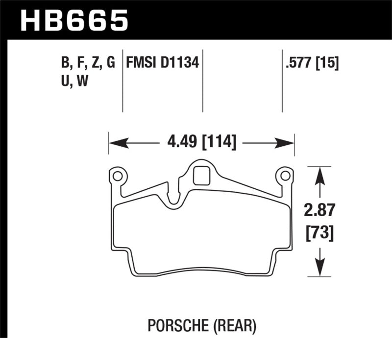 Hawk Performance HB665Z.577 Performance Ceramic Street Brake Pads