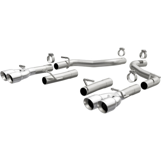 MagnaFlow 19218 Axle-Back, SS, 2.5in, Quad Split Rear 3.5in Tip 2015 Dodge Challenger 3.6L V6 - #19218
