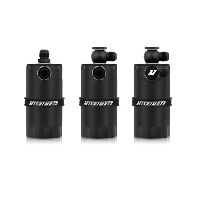 Mishimoto Universal Baffled Oil Catch Can - Black - #MMBCC-UNI-BK