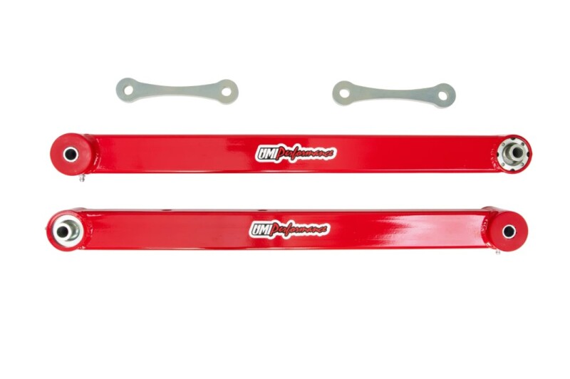 UMI Performance 3626-R Boxed Lower Control Arms Polyurethane/Roto-Joint Red