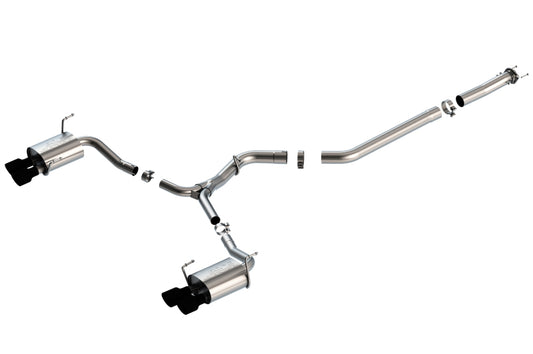 Borla 140595CB 15-19 Subaru WRX/STI 2.5L Turbo 3in S-Type Catback Exhaust - 2.5in Black Chrome Tips - #140595CB