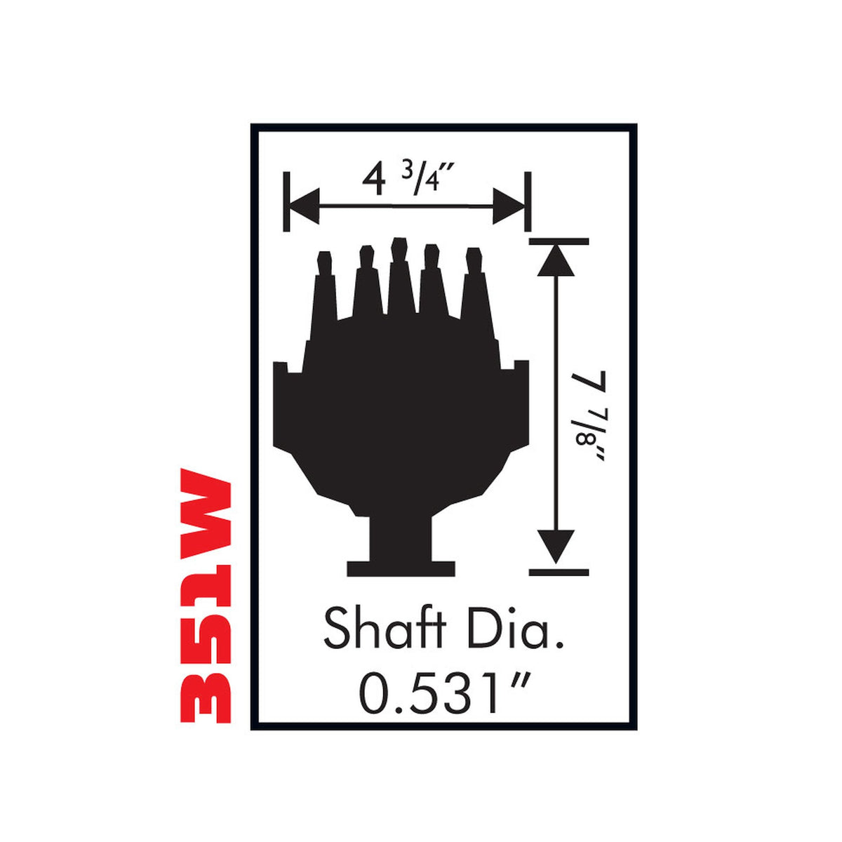 MSD 8578 for Ford 351W Small Diameter Pro-Billet Distributor