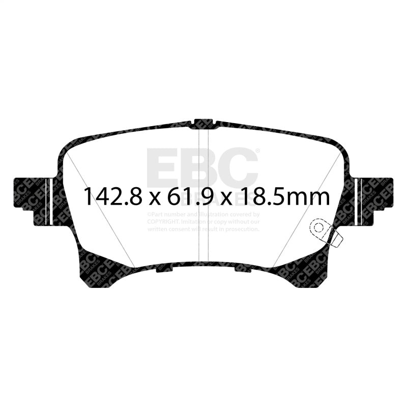 EBC 2019+ Jeep Gladiator 3.6L Yellowstuff Rear Brake Pads DP43093R