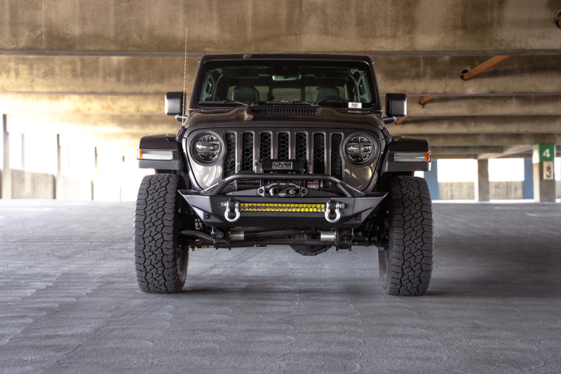 DV8 Offroad 07-23 Jeep Wrangler JK/JL & Gladiator JT FS-1 Series Stubby Front Bumper - #FBJL-11