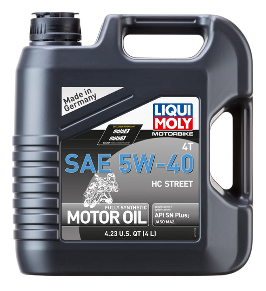 LIQUI MOLY 4L Motorbike 4T SAE 5W-40 HC Street (20414) - Pack of 4