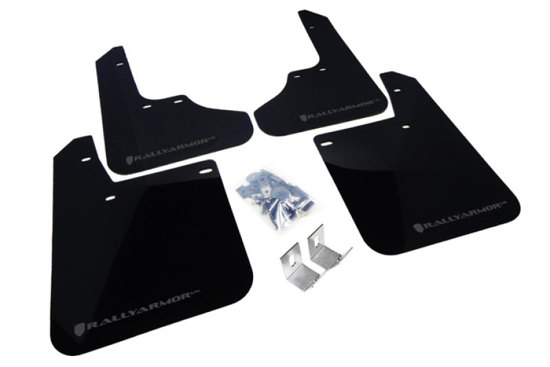 Rally Armor UR Mud Flaps - 1993-2001 Subaru Impreza - Black/Grey Logo - #MF2-UR-BLK/GRY