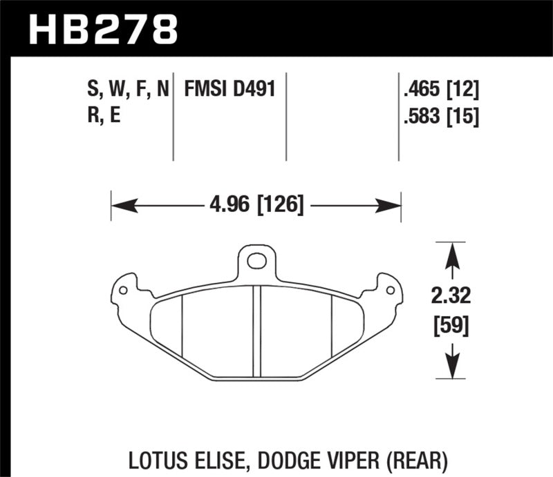 Hawk Performance HB278F.583 HPS Performance Street Brake Pads