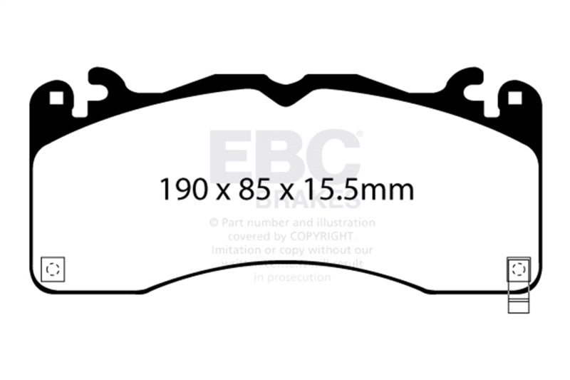 EBC 15+ Ford Mustang 5.0 Performance Pkg Yellowstuff Front Brake Pads DP43040R