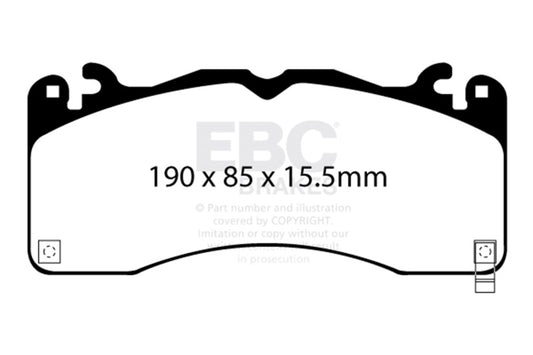 EBC 15+ Ford Mustang 5.0 Performance Pkg Yellowstuff Front Brake Pads DP43040R