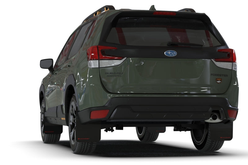 Rally Armor UR Mud Flaps - 2022-2025 Subaru Forester - Black/Red Logo - #MF82-UR-BLK/RD