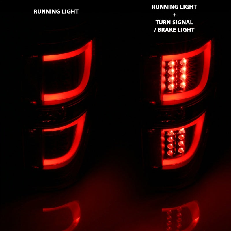 ANZO 2009-2014 Ford F-150 LED Taillights Black