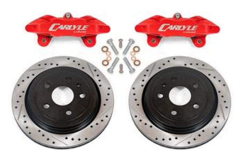 BMR 2014-2019 Chevrolet Corvette Brake Kit For 15in Conversion Drilled And Slotted Rotors/Red Calipers