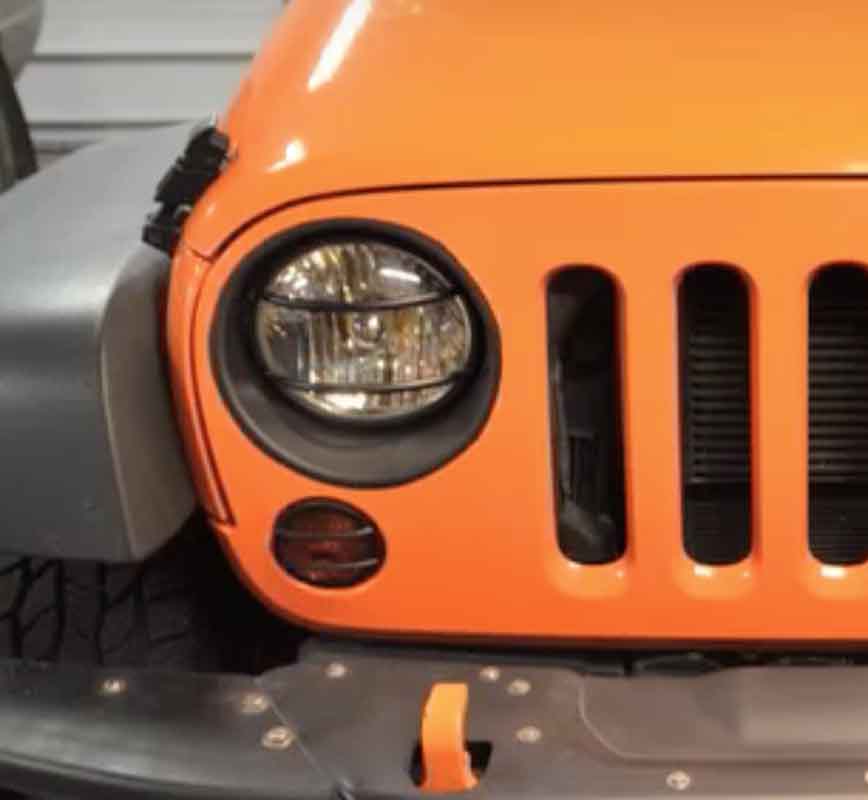 Kentrol 80009 Front Marker Covers Pair for 2007-2018 Jeep Wrangler JK - Textured Black