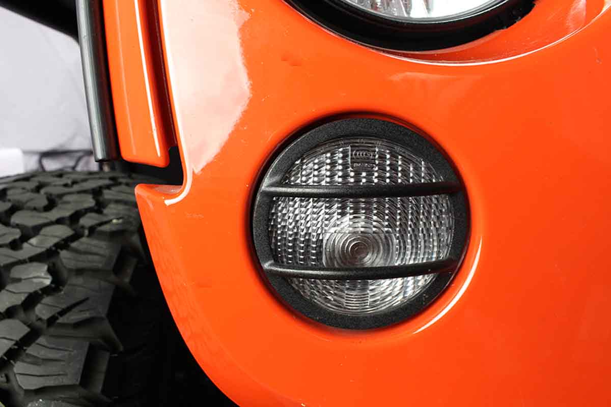 Kentrol 80009 Front Marker Covers Pair for 2007-2018 Jeep Wrangler JK - Textured Black