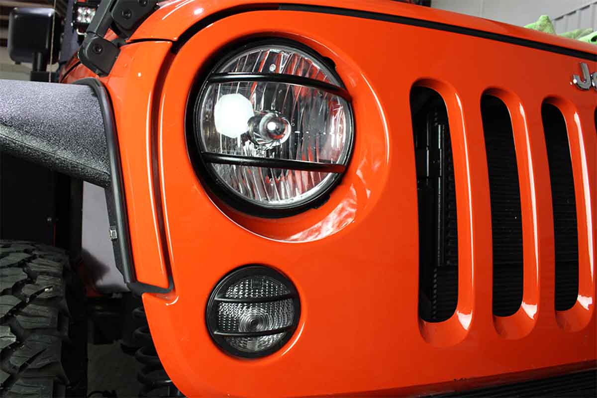 Kentrol 80009 Front Marker Covers Pair for 2007-2018 Jeep Wrangler JK - Textured Black