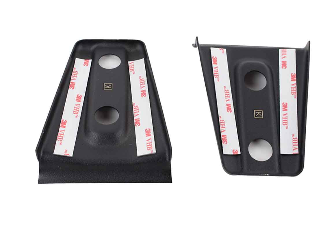 Kentrol 80019 Hood Hinge Overlays Pair for 2007-2018 Jeep Wrangler JK - Textured Black