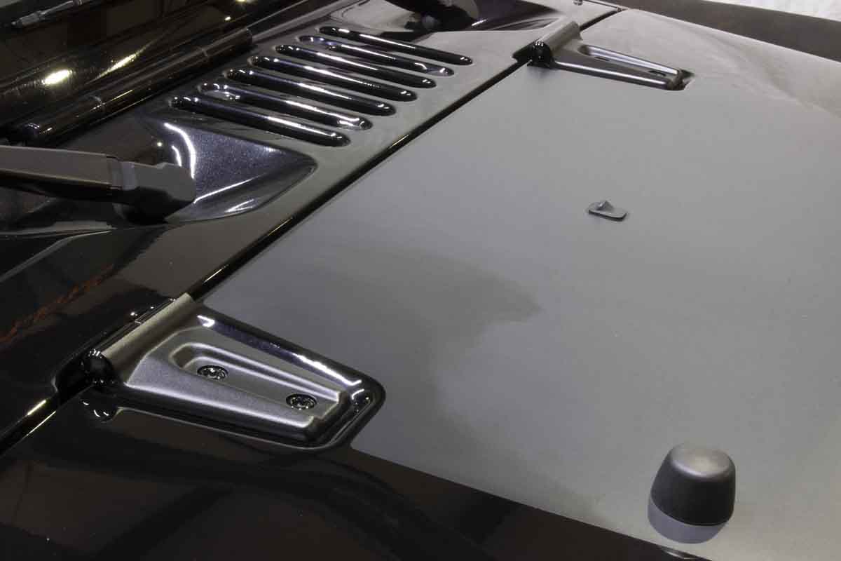 Kentrol 80019 Hood Hinge Overlays Pair for 2007-2018 Jeep Wrangler JK - Textured Black