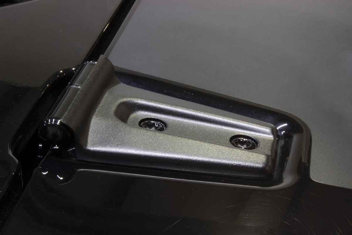 Kentrol 80019 Hood Hinge Overlays Pair for 2007-2018 Jeep Wrangler JK - Textured Black
