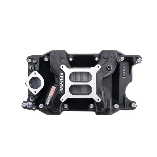 Edelbrock 75763 Intake Manifold RPM Air-Gap Small-Block Chrysler 340-360 Black