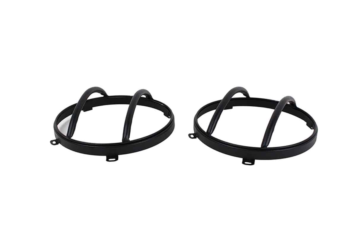 Kentrol 80573 Euro Headlight Guards Pair for 2007-2018 Jeep Wrangler JK - Textured Black