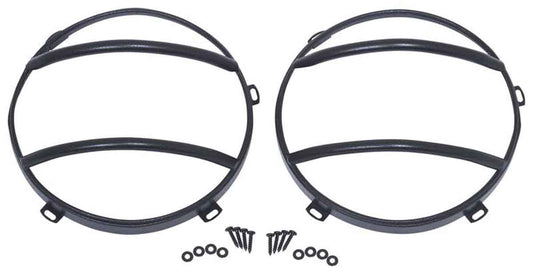 Kentrol 80573 Euro Headlight Guards Pair for 2007-2018 Jeep Wrangler JK - Textured Black