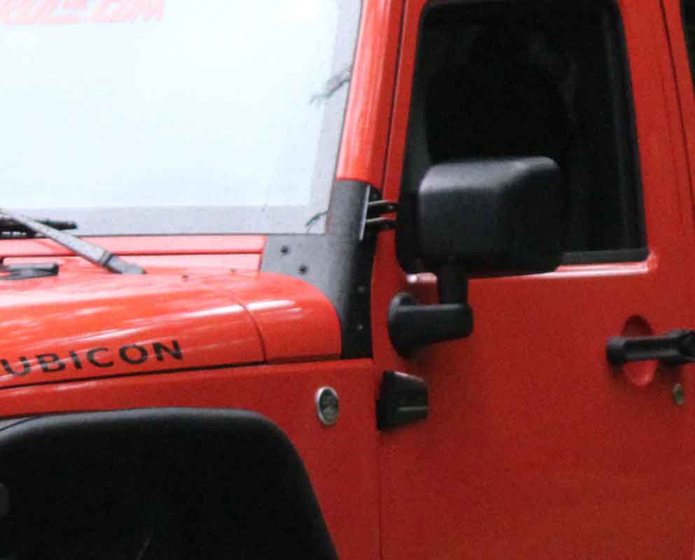 Kentrol 80574 Windshield Supports Pair for 2007-2018 Jeep Wrangler JK - Textured Black