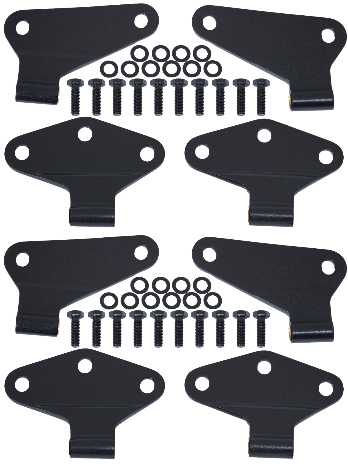 Kentrol 80581 Body Door Hinge Set 8 Piece for 2007-2018 Jeep Wrangler JKU 4-Door - Textured Black