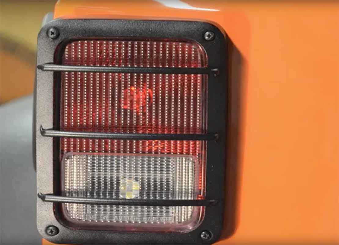 Kentrol 80582 Taillight Guards Pair for 2007-2018 Jeep Wrangler JK - Textured Black