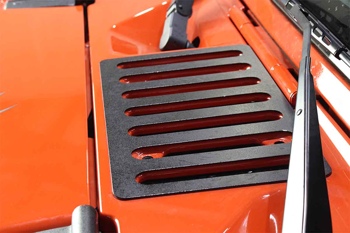 Kentrol 80583 Hood Vent for 2007-2018 Jeep Wrangler JK - Powdercoat Black
