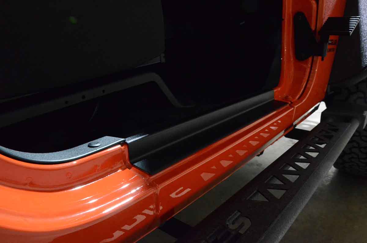 Kentrol 80585 Entry Guards 4 Piece for 2007-2018 Jeep Wrangler JKU 4-Door - Textured Black