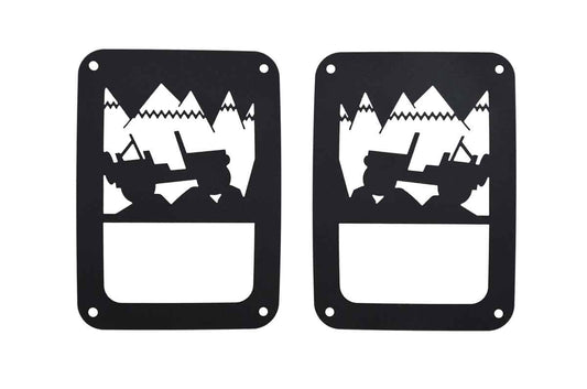 Kentrol 80702 Heritage Taillight Guards Pair for 2007-2018 Jeep Wrangler JK - Textured Black