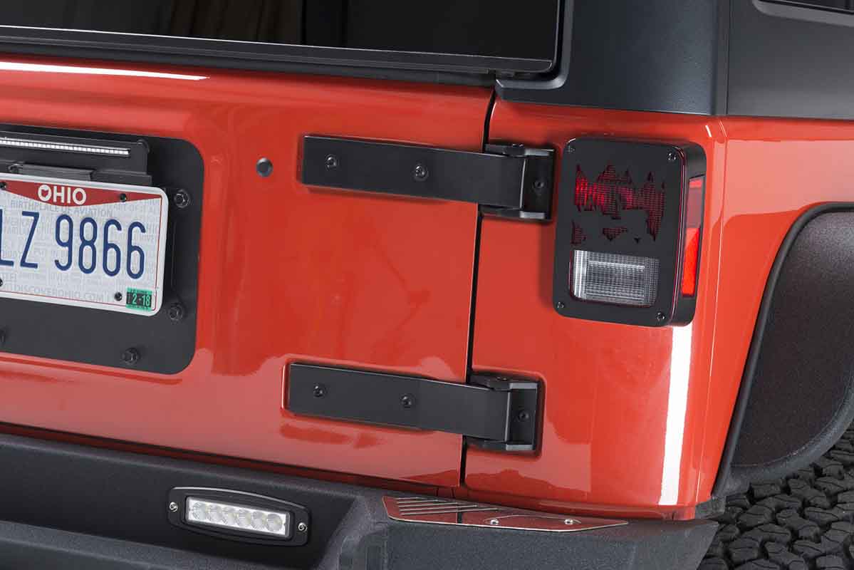 Kentrol 80702 Heritage Taillight Guards Pair for 2007-2018 Jeep Wrangler JK - Textured Black