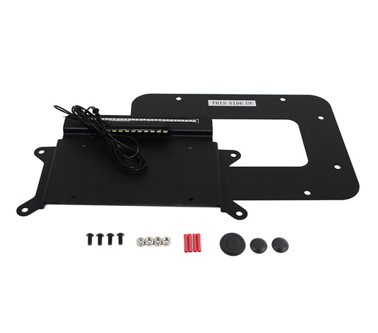Kentrol 80703 Rear License Plate Mount with LED for 2007-2018 Jeep Wrangler JK - Textured Black