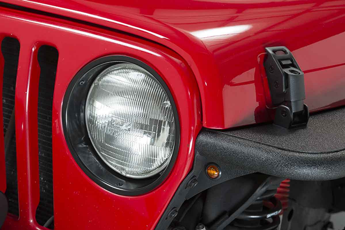 Kentrol 80705 Hood Catch Kit for 1997-2006 Jeep Wrangler TJ LJ - Textured Black