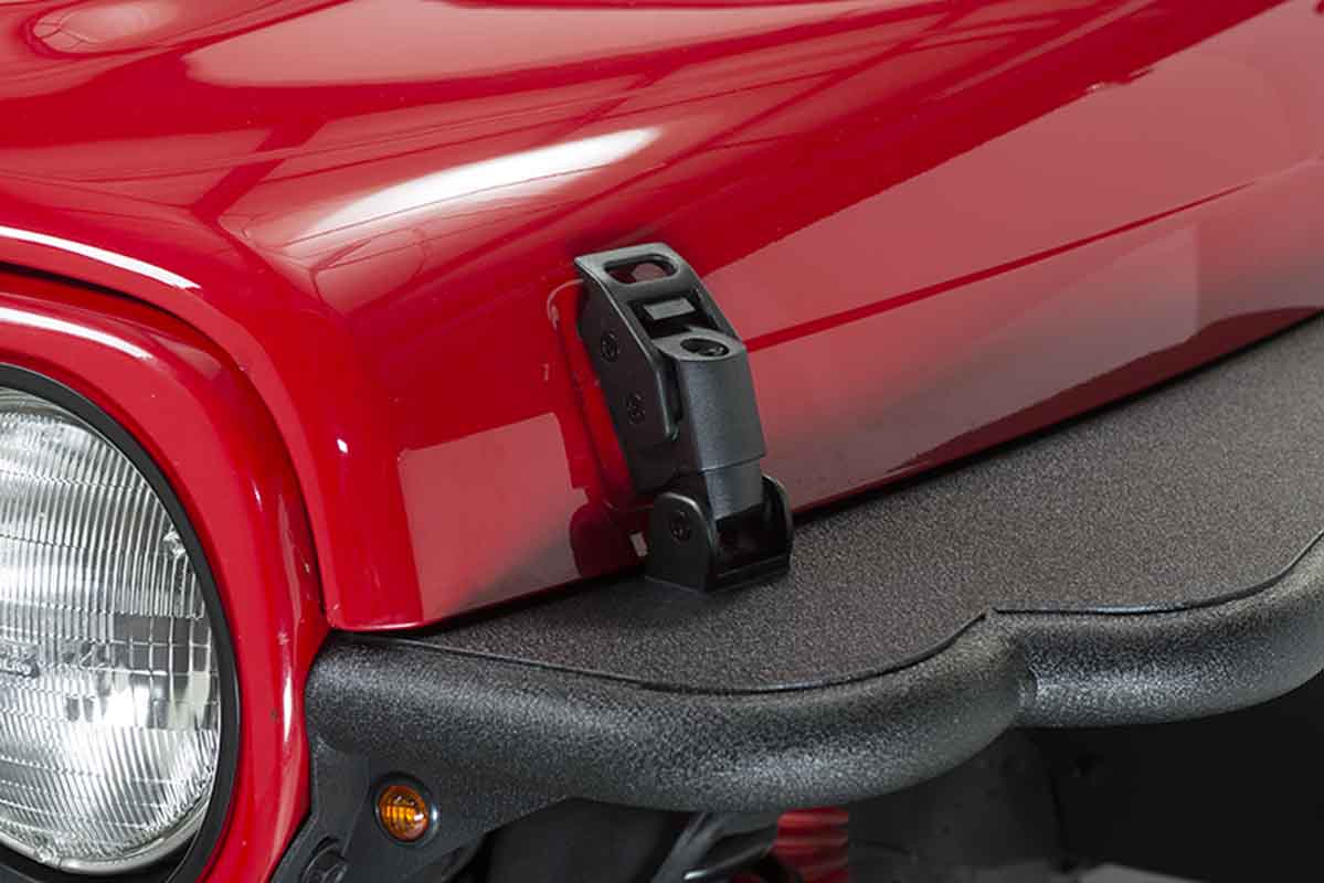 Kentrol 80705 Hood Catch Kit for 1997-2006 Jeep Wrangler TJ LJ - Textured Black
