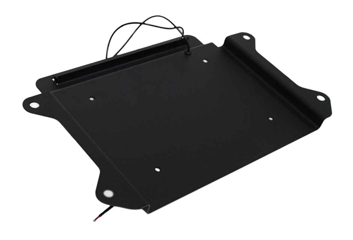 Kentrol 80707 Rear License Plate Mount with LED for 2007-2009 Jeep Wrangler JK - Textured Black