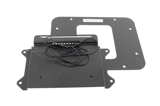 Kentrol 80707 Rear License Plate Mount with LED for 2007-2009 Jeep Wrangler JK - Textured Black