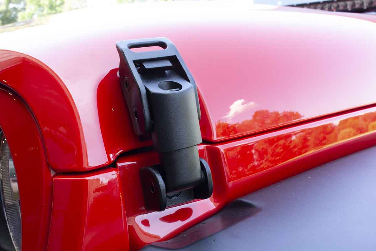 Kentrol 80715 Mechanical Hood Catch Kit for 2018-2026 Jeep Wrangler JL Gladiator - Textured Black