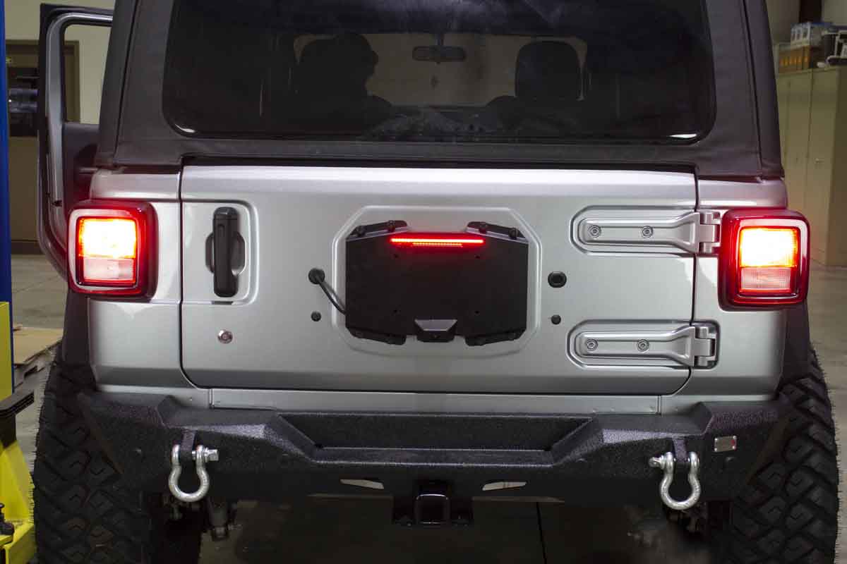 Kentrol 80718 Rear License Plate Mount for 2018-2026 Jeep Wrangler JL - Textured Black