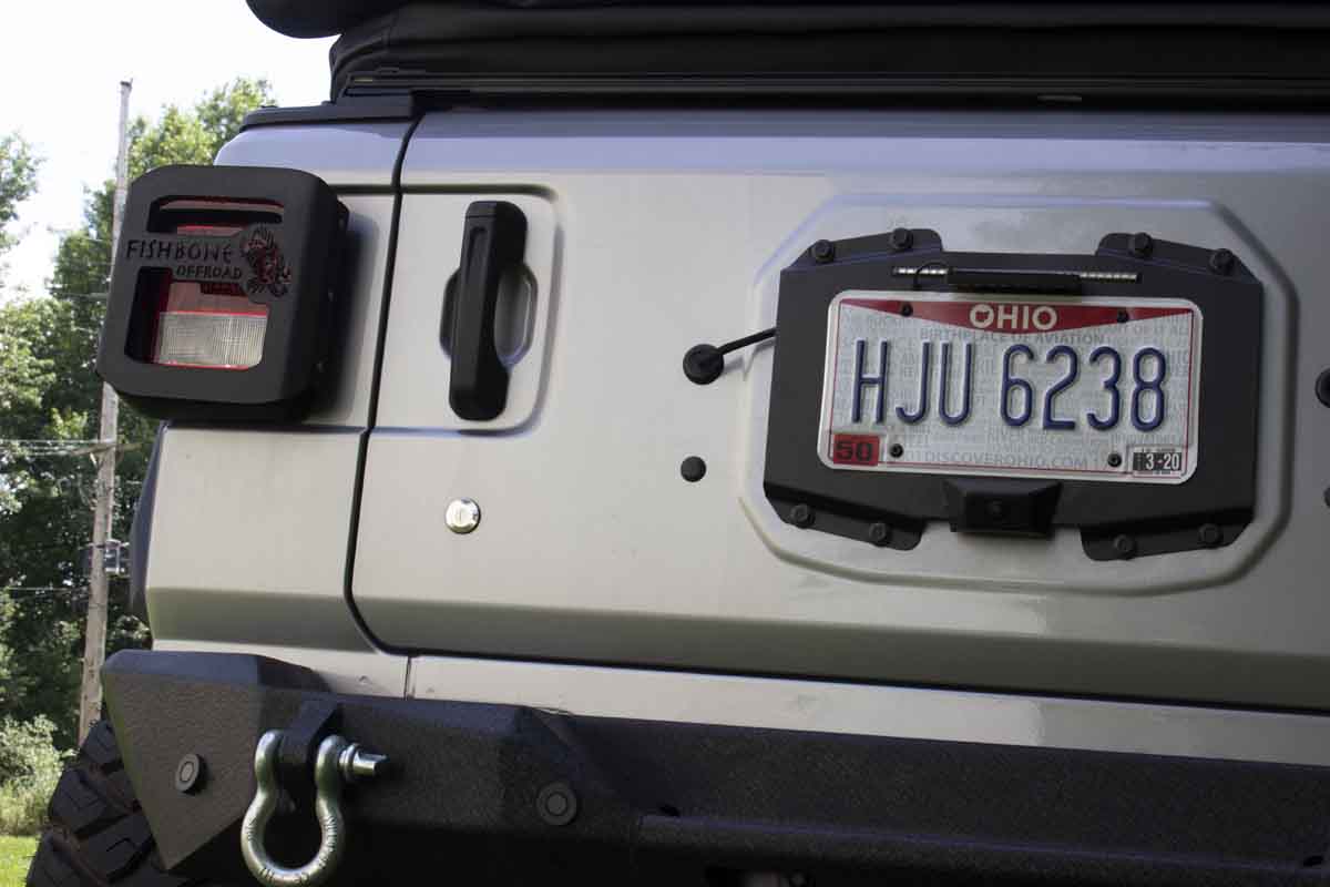 Kentrol 80718 Rear License Plate Mount for 2018-2026 Jeep Wrangler JL - Textured Black