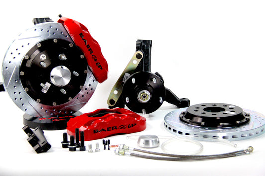 Baer Brakes 73-76 Buick Century STD Studs 13in Pro+ Front SDZ Brake Kit - Red — 70-81 F-Body & 75-79 X-Body & 77-90 GM Full Size (B-Body) Cars w/5x4.75 Wheel…