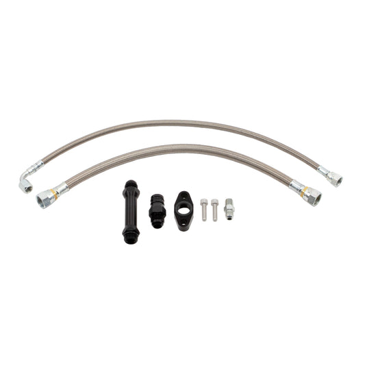 Wehrli Custom Fabrication WCF100279 High Mount 2nd Gen Turbo Swap Oil Line Kit for 1998-2007 Dodge Ram 2500 / 3500 Cummins