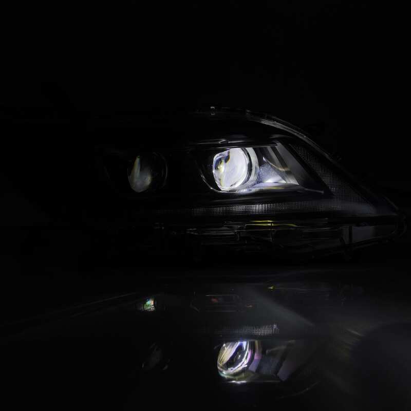 AlphaRex 880766 11-21 Toyota Sienna LUXX LED Projector Headlights Plank Style Black with Sequential Signal/DRL