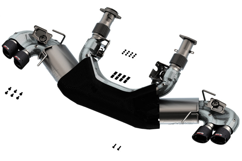 Borla 140839CF 2020 Chevrolet Corvette C8 6.2L ATAK 3in Exhaust System Dual Round Angle Cut Carbon Fiber Tips - #140839CF