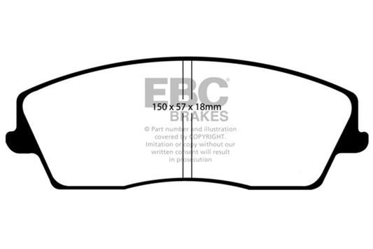 EBC 2005-2009 Chrysler 300 2.7 Redstuff Front Brake Pads DP31723C