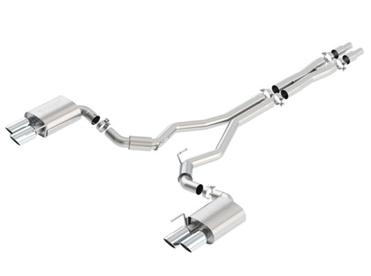 Borla 140745 2018 Ford Mustang GT 5.0L AT/MT (w/o Valves) S-Type 3in Cat-Back Exhaust w/Polished Tips - #140745