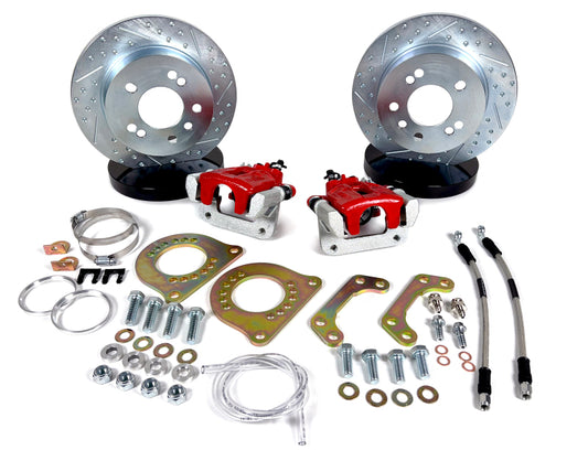 Baer Brakes Ford 8.8in C-Clip Rear Ends 10.5in Classic Series Rear Brake Kit - Red — 4 Lug
