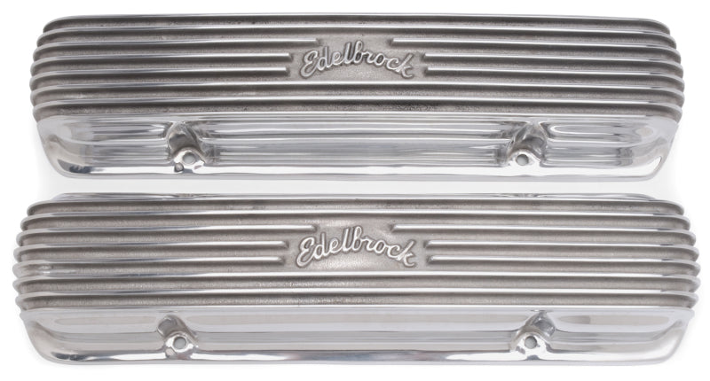 Edelbrock 4130 Valve Cover Classic Series Pontiac 1962-1979 301-455 CI V8 Polished
