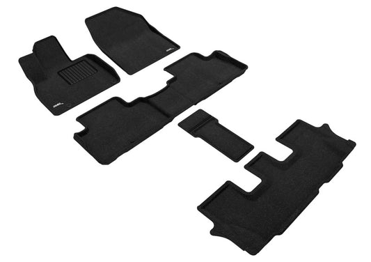 3D MAXpider Elegant Front, Rear & 3rd Row Floor Mats for 2020-2024 Kia Telluride (7-Seat)
