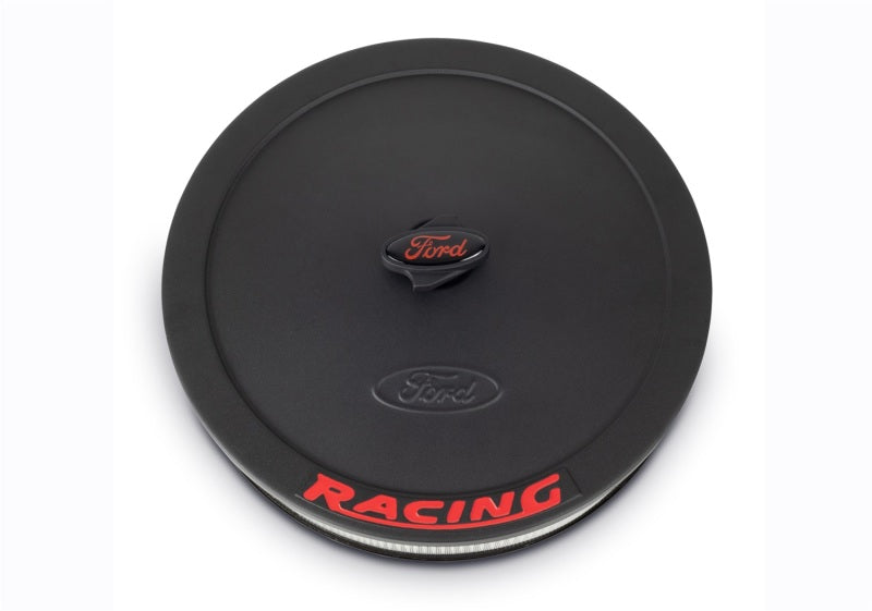 Ford Racing Air Cleaner Kit - Black Crinkle Finish with Red Emblem
